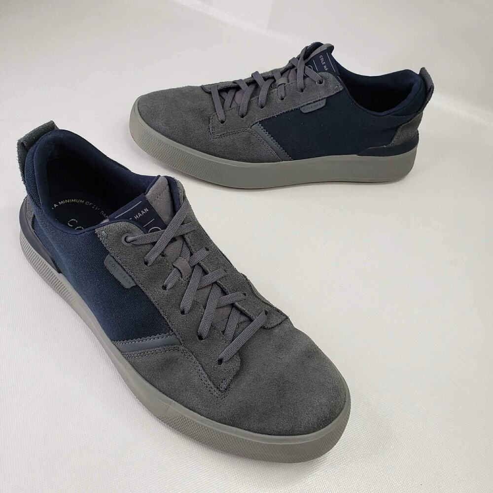 Cole Haan Men's GrandPrø Crew Golf Sneakers Size 11M Gray Navy Blue